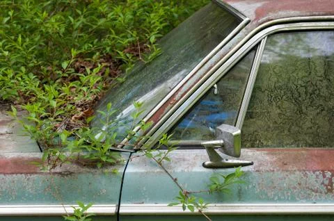 Rusty green car Stock Photos