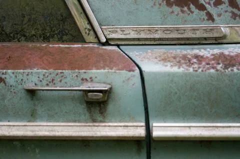Rusty green car Stock Photos