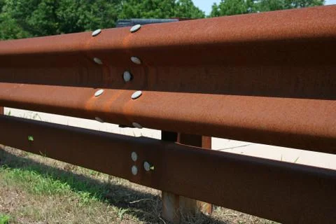 Rusty guardrail Stock Photos