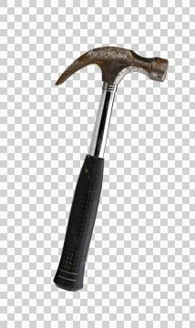 Rusty hammer isolated on white Stock Photos
