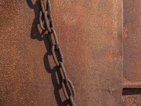 Rusty hanging chain Stock Photos
