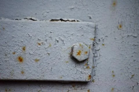 Rusty hex bolt with a worn-out surface. Foto stock