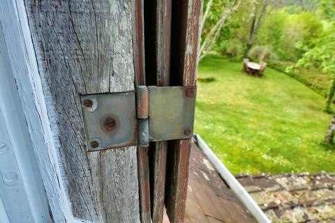 Rusty Hinge. Stock Photos