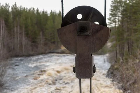 Rusty Hoisting Machine Foto stock