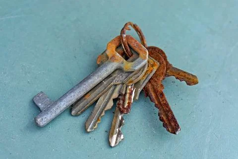 Rusty home keys Stock Photos
