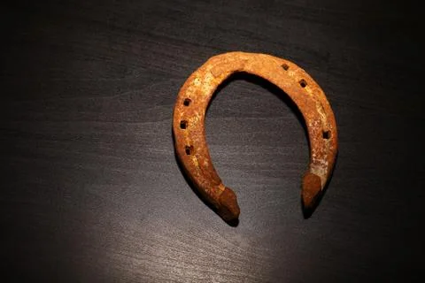 Rusty horse shoe Stock Photos