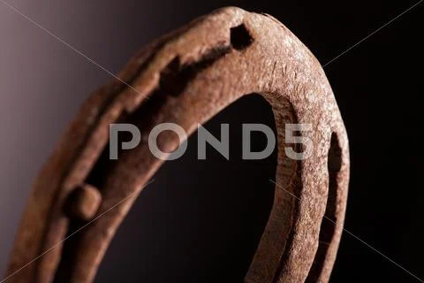Rusty horse shoe Stock Photos