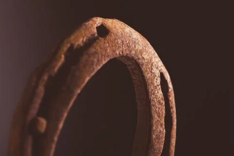 Rusty horse shoe Stock Photos