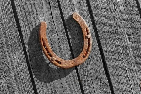 Rusty horseshoe Stock Photos