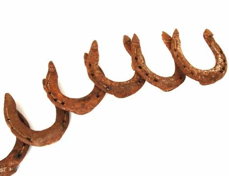 Rusty horseshoes Stock Photos