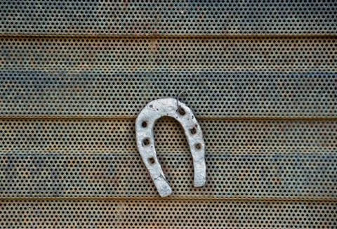 Rusty horsheshoe Stock Photos