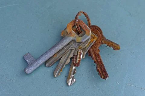 Rusty house keys Stock Photos