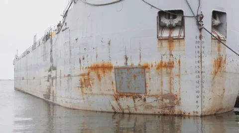 Rusty hull. Stock Footage