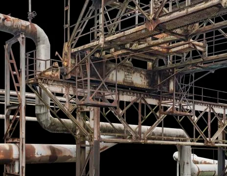 Rusty industrial scenery Stock Photos