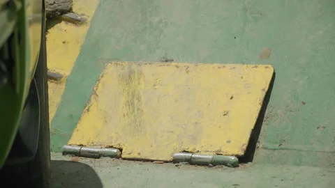 Rusty industrial surface. Sunlit textured metal with rust spots. Surface of Stock Footage 333570287