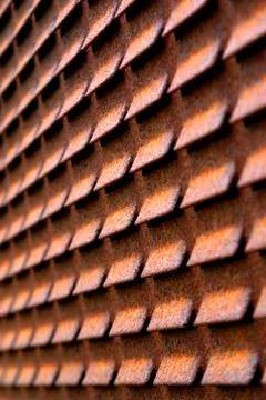 Rusty iron blind Stock Photos