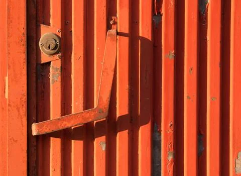 Rusty iron door Stock Photos
