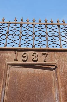 Rusty iron gate Stock Photos