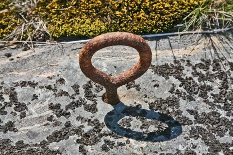 Rusty iron hook Stock Photos