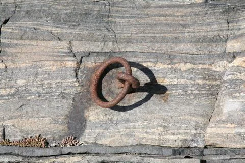 Rusty iron hook Stock Photos