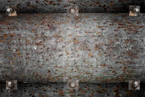 Rusty iron mounts 스톡 사진