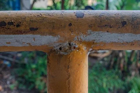 Rusty iron pipe structure junction Stock Photos