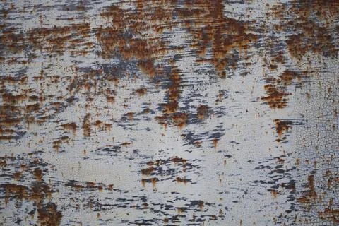 Rusty iron plate texture background with peeled paint Foto stock