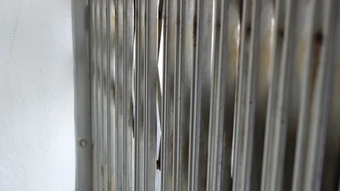 Rusty iron roll door in old building. Stock Footage 201528614