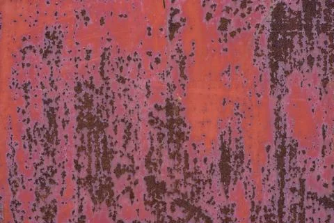 Rusty iron sheet with falling off paint Stock Photos