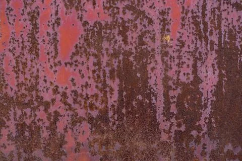 Rusty iron sheet with falling off paint Stock Photos