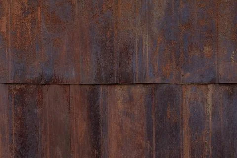 Rusty iron sheet wall for background Stock Photos