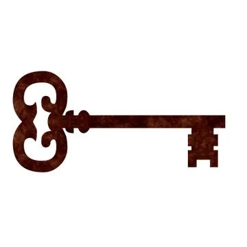 Rusty Key Stock Illustration