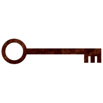 Rusty Key Stock Illustration