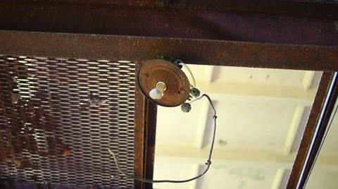 Rusty lamp lighting 스톡 동영상 57324674