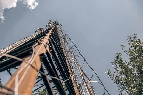 Rusty Lattice Communications Tower Stock Photos