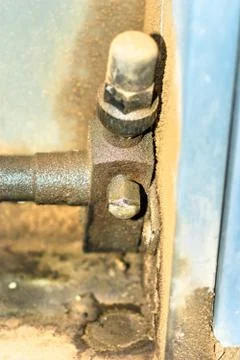 Rusty leaking pipe of air conditioning Stock Photos