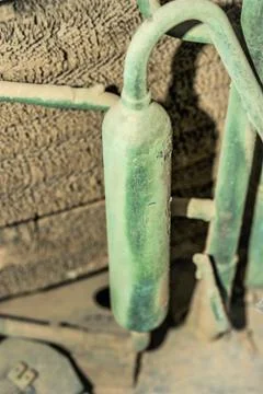 Rusty leaking pipe of air conditioning Stock Photos