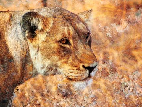 Rusty lioness Stock Photos