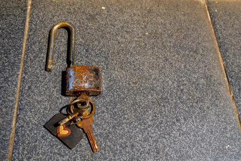 Rusty Lock and Keys Stock Photos