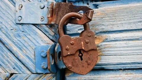 Rusty lock Stock Footage 110841366