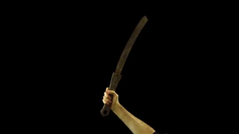 Rusty machete PNG ALPHA hold Stock Footage 76949184