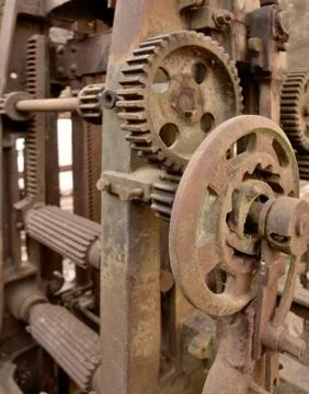 Rusty machine detail Stock Photos