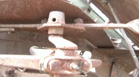 Rusty Machine Pan Down Video stock 12613124