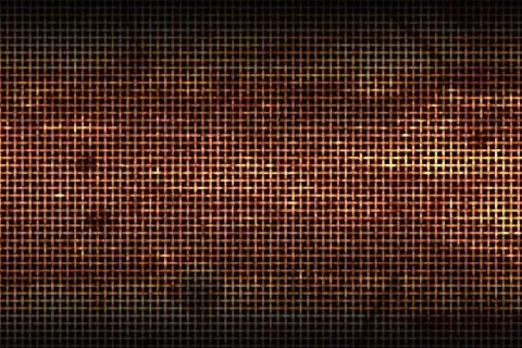 Rusty mesh metal background and texture. Stock Illustration