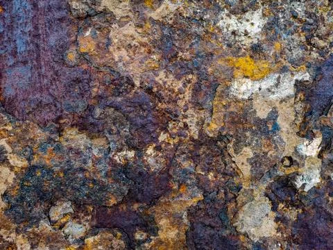Rusty metal background with rough texture Stock Photos
