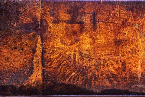 Rusty metal background. Rust on sheets of old black metal. Creative retro rus Stock Photos