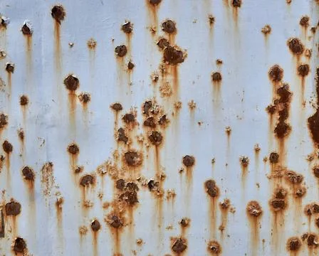 Rusty metal background with streaks of rust. The metal surface rusted spots. Stock Photos