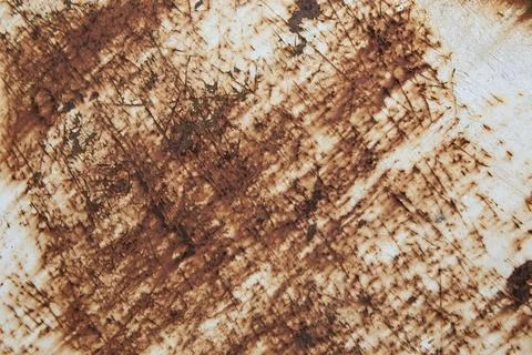 Rusty metal background texture with old white paint. Stock Photos