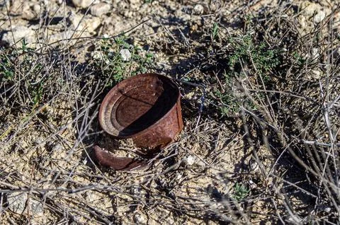 Rusty metal can Stock Photos