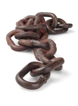 Rusty metal chain Stock Photos